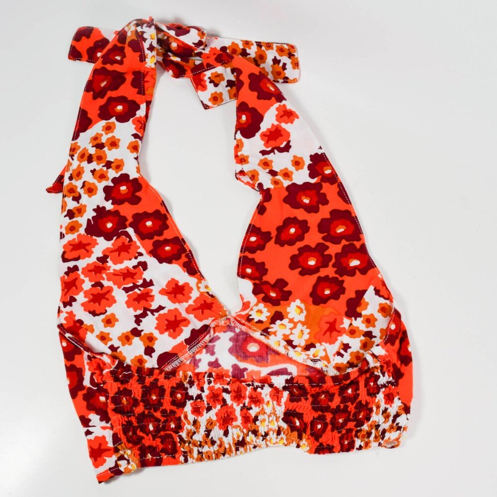 Her Pony The Label Vintage Farrah Halter Crop Top Sz 6 - Picture 3 of 4